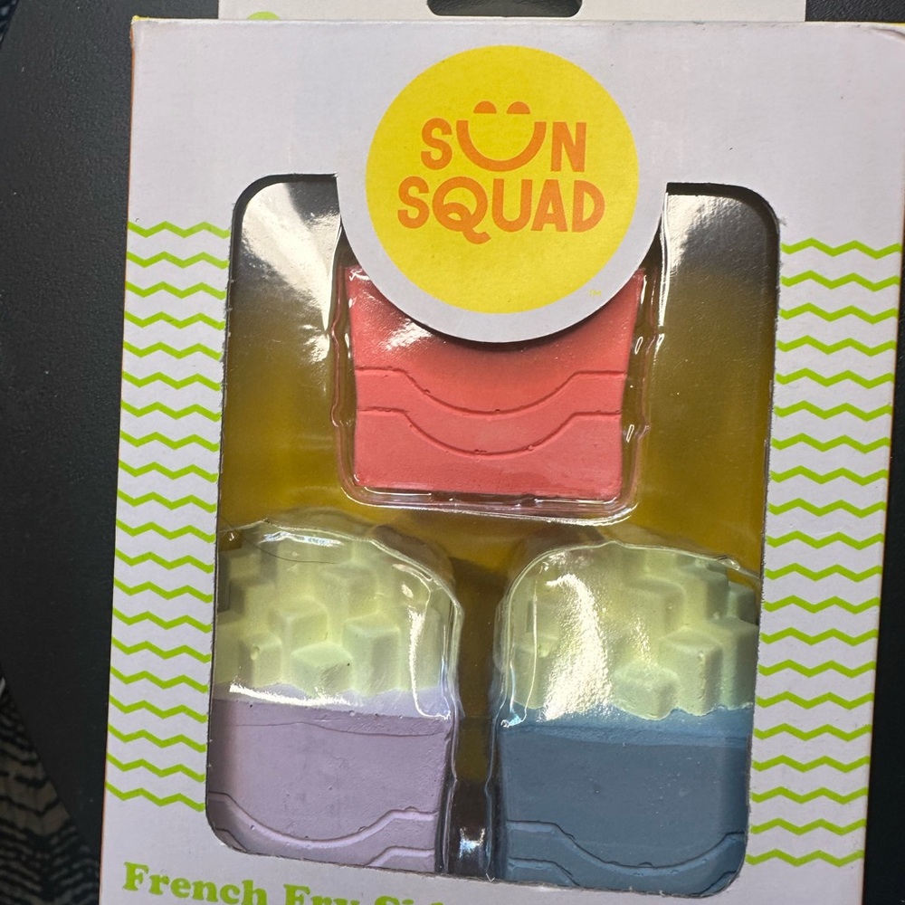 Sun Squad French Fry Stackable Bath Bombs - Coral, Lavender, Blue
